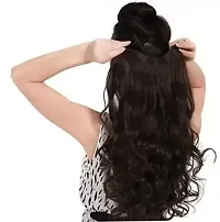 Clip in wavy brown Hair Extension-thumb1