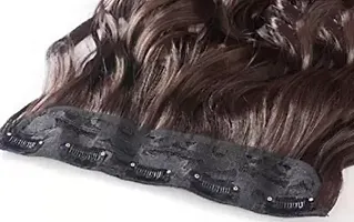 Clip in wavy brown Hair Extension-thumb2