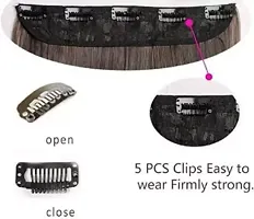 Clip in wavy brown Hair Extension-thumb3