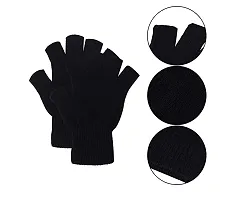 Generic Unisex Wool gloves(Winter Gloves_Black)-thumb2