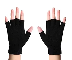 Generic Unisex Wool gloves(Winter Gloves_Black)-thumb1