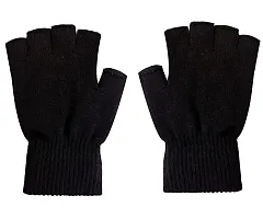 Generic Unisex Wool gloves(Winter Gloves_Black)-thumb4