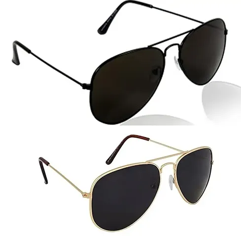 Fabulous Metal Aviator Sunglasses For Men Pack Of 2