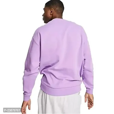 Stylish Purple Cotton Printed Sweatshirts For Men-thumb2