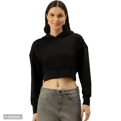 Comfortable Black Cotton Pullover For Ladies-thumb0