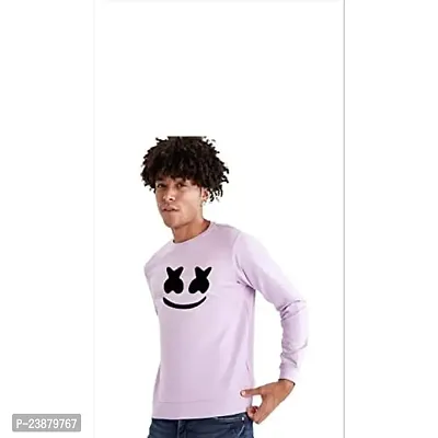 Stylish Purple Cotton Printed Sweatshirts For Men