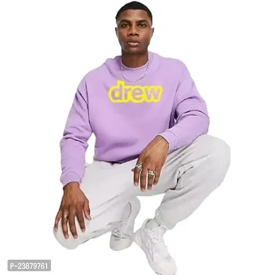 Stylish Purple Cotton Printed Sweatshirts For Men-thumb0