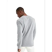 Stylish Grey Cotton Printed Sweatshirts For Men-thumb1