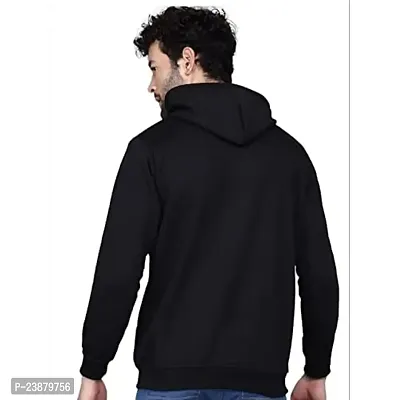 Stylish BLACK Cotton Printed Sweatshirts For Men-thumb2