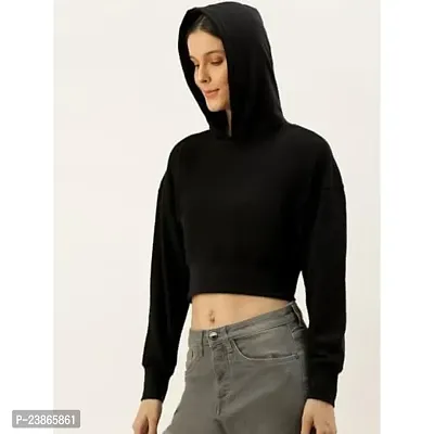 Comfortable Black Cotton Pullover For Ladies-thumb2