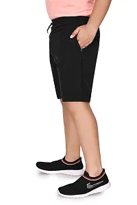 Elegant Black Solid Nylon Shorts For Men-thumb1