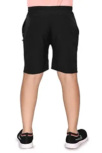 Elegant Black Solid Nylon Shorts For Men-thumb3