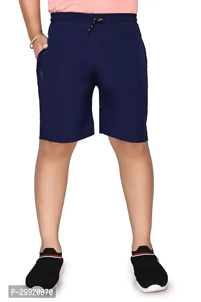 Elegant Blue Solid Nylon Shorts For Men-thumb0