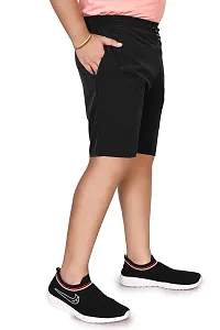 Elegant Black Solid Nylon Shorts For Men-thumb2