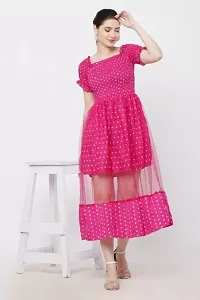 Classic Crepe Polka Dotted Dresses for Women-thumb3