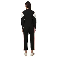 Pink white Black colorblock full tracksuit-thumb1