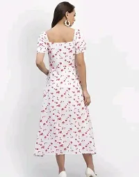 Graceful Printed Crepe Dress For Women-thumb2