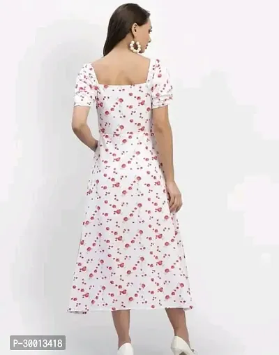 Graceful Printed Crepe Dress For Women-thumb3