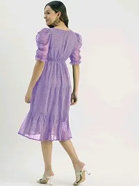 Gorgeous Lavender Georgette Dress For Women-thumb1