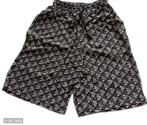Elegant Black Cotton Blend Shorts For Boys