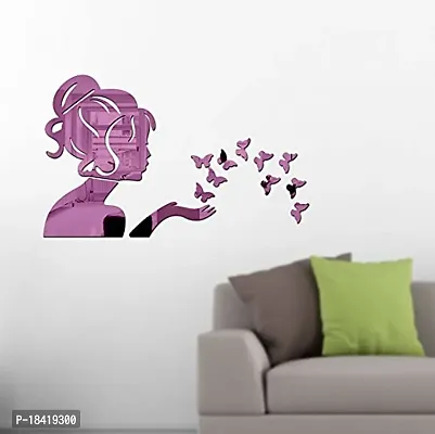 Trendy Angel Mirror Wall Stickers