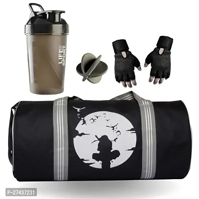 Anime printed Gym Bag Combo for Men Gym Bag with Gym Shaker Protein Life Sipper high quality Gym gloves