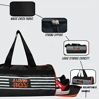 Polyester Duffel Gym Bag Shoe Compartment Shoulder Bag, Sports Bag for Men  Women with Separate-thumb1