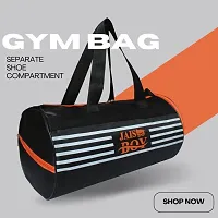 Polyester Duffel Gym Bag Shoe Compartment Shoulder Bag, Sports Bag for Men  Women with Separate-thumb1