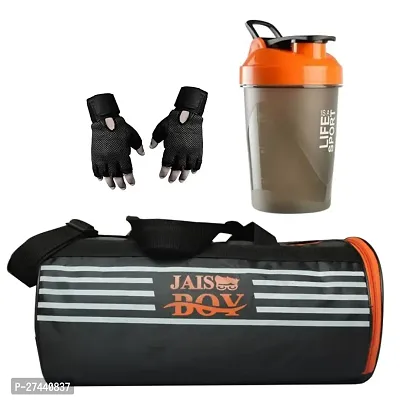 Gym Bag Shoe Compartment Shoulder with Gym Shaker Protein Sipper high Quality Gym Gloves