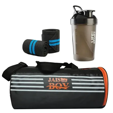 Gym Bag Shoe Compartment Shoulder with Gym Shaker Protein Sipper high Quality Gym Wrist Support Band for Men Women