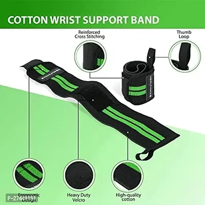 Gym Bag Shoe Compartment Shoulder with Gym Shaker Protein Sipper high Quality Gym Wrist Support Band Green for Men  Women-thumb2