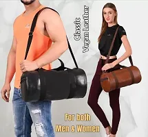 Sports Gym Leather Duffle Bag for Men and Women-thumb1