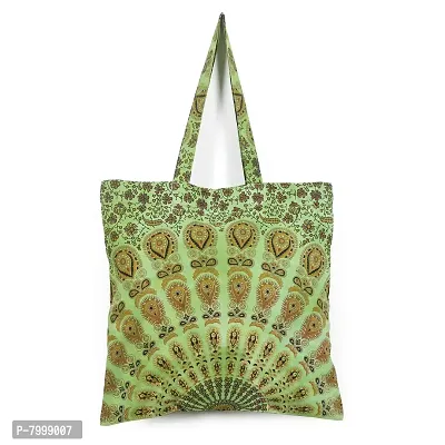 Green Tapa Cloth - Tote Bag - Purse - Handbag - Crossbody - Barkcloth - MCM  - Retro Modern - Tropical - Hawaiian Print - Aloha