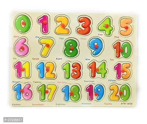 Number Peg Puzzle For Kids Math Counting Board Blocks Game With Knobs 1To20-thumb0