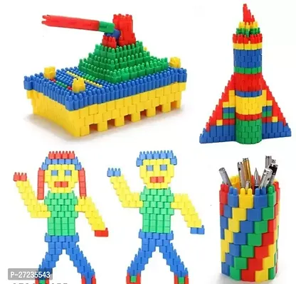 Interlocking Plastic Bullet Blocks Creative Educational Building Blocks-thumb0