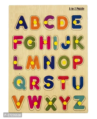 Wooden Educational Creative Puzzle Learning A To Z English Alphabets Board