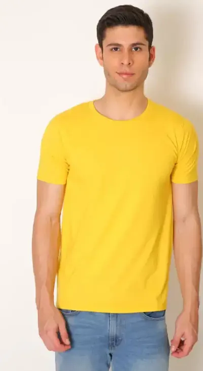 Reliable Solid Round Neck Tees For Men