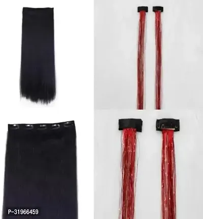 Stylish Red Synthetic Hair Extensions For Women