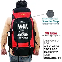 Hiking Bag 70L Rucksack Travel Backpack for Adventure Camping Trekking Bag with Shoes Compartment-thumb2