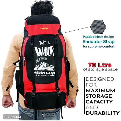 Hiking Bag 70L Rucksack Travel Backpack for Adventure Camping Trekking Bag with Shoes Compartment-thumb3
