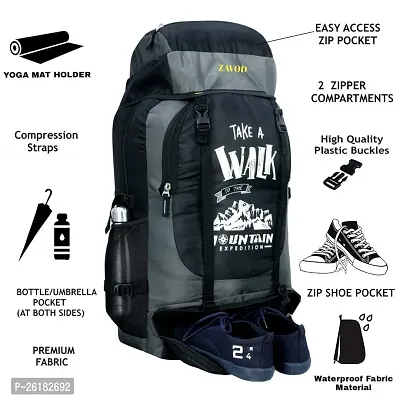 Hiking Bag 70L Rucksack Travel Backpack for Adventure Camping Trekking Bag with Shoes Compartment-thumb4