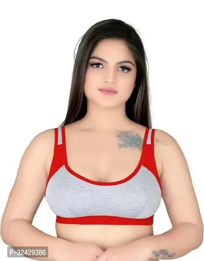 Stylish Multicoloured Cotton Blend Colourblocked Bra For Women