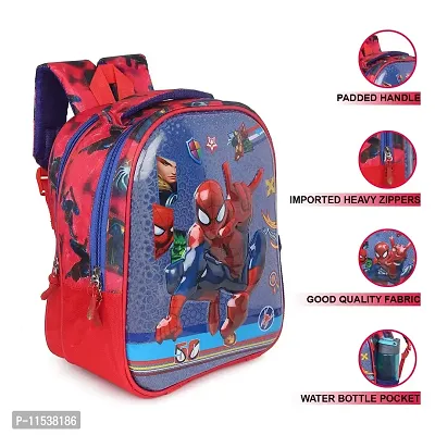 Stylbase 3D embossed school backpack Red class up to 2th age 3-5 years((Multicolor)) (Spiderman01)-thumb5