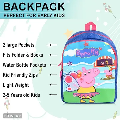 Stylbase Disney Marvel Peppa Pig Casual Backpack for Kid (25 liters, Blue)-thumb3