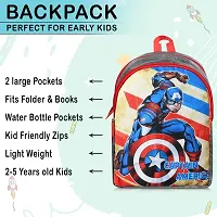 Stylbase Avenger Captain Ameica25 liters Grey School Bag | Casual Backpack for Boys  Girls, Kid's Backpack-thumb2