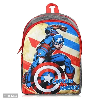 Stylbase Avenger Captain Ameica25 liters Grey School Bag | Casual Backpack for Boys  Girls, Kid's Backpack