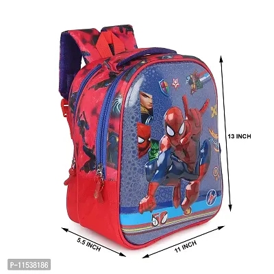 Stylbase 3D embossed school backpack Red class up to 2th age 3-5 years((Multicolor)) (Spiderman01)-thumb2