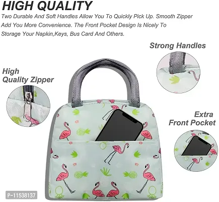 Stylbase Lunch Bag Insulated Canvas Tote Travel Tiffin Bag Thermal Food Insulated Cooler Bags Thermal Food Picnic Lunch Bags for Kids, Women, Men for Office, College  School (Green)-thumb4