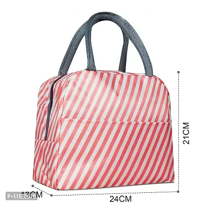 Stylbase Lunch Bag Insulated Canvas Tote Travel Tiffin Bag Thermal Food Insulated Cooler Bags Thermal Food Picnic Lunch Bags for Kids, Women, Men for Office, College  School (Pink)-thumb2