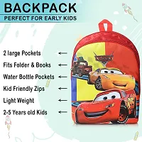 Stylbase Polyester Racing Car Red Bag for Boys Kids Cartoon Print School Bag for Play Ukg Nursery 1st Class Kids Waterproof School Bag - 14 inch-thumb4